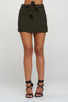 Zip-up Plaid Pocketed Skort