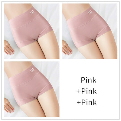 3 Pieces Silky Modal  High Waist Boyshort Breathable Soft Underwear